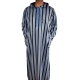 Djellaba à capuche pour Homme motif rayé