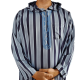 Djellaba à capuche pour Homme motif rayé