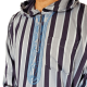 Djellaba à capuche pour Homme motif rayé