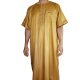 Qamis col rond soyeux Ikaf