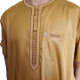 Qamis col rond soyeux Ikaf