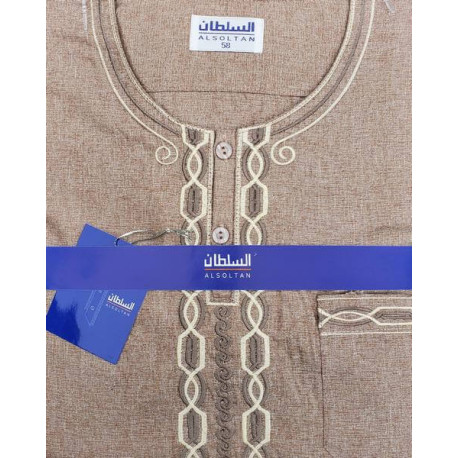 Qamis long Homme manches longues