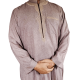 Qamis col mao manches longues 