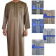 Qamis Homme manches longues couleur