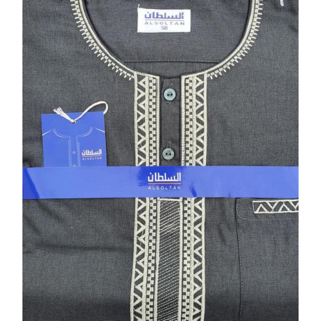 Qamis Homme manches longues couleur