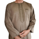Qamis Homme manches longues couleur