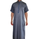 Qamis col montant manches courtes