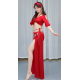 Costume de danse orientale rouge ou noir et paillettes
