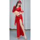 Costume de danse orientale rouge ou noir et paillettes