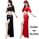 Costume de danse orientale rouge ou noir et paillettes