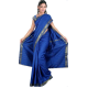 Sari indien de danse Bollywood bleu royal
