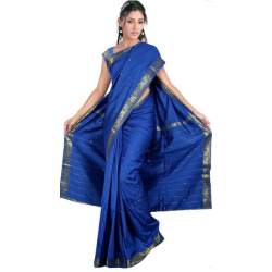 Sari indien de danse Bollywood bleu royal