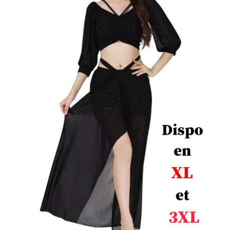 Tenue de danse orientale grande taille noire