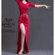 Tenue de Danse Orientale Rouge – Jupe Fendue et Top Assorti | Disponible en S, XL, 3XL