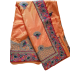 Sari indien de danse Bollywood orange et doré