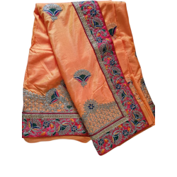 Sari indien de danse Bollywood orange et doré