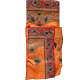 Sari indien de danse Bollywood orange et doré