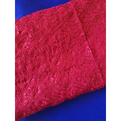 Sari indien Bollywood bleu roy choli rouge cerise - 1