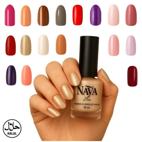 Vernis halal NAYA 15ml - plus de 15 couleurs en stock