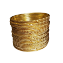 24 Bracelets Indiens Bangles métalliques couleur Or