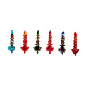 Lot de 6 bindis autocollants colorés – Bijoux de front indiens traditionnels multicolores