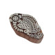 Tampon artisanal en bois pour impression sur cuir, papier ou tissu – fabrication indienne