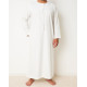 Qamis homme emirati blanc vue de face 
