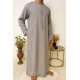 Qamis homme emirati grs foncé de face 