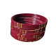 Bracelets indiens enfant bordeaux avec décorations dorées et argentées