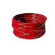 Bracelets indiens enfant rouges ornés de paillettes dorées et argentées