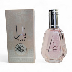 Yara eau de parfum 50 ml – parfum floral gourmand pour femme, flacon rose élégant