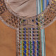 Djellaba femme à rayure camel