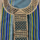 Djellaba femme à rayure bleu canard