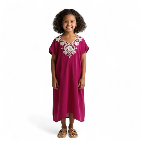 Djellaba fillette à 16 ans – Robe orientale enfant élégante et