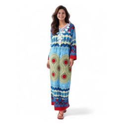 Robe longue orientale ethnique chic - 1