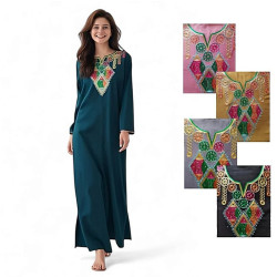 Robe de maison orientale Losange multicolore - 5