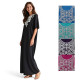 Abaya femme manches courtes strass et broderies - 6