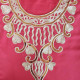 djellaba fille ample detail broderie or fushia enfant 4 à 14 ans