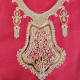 Djellaba fille corail manches longues – robe orientale enfant confortable 4 à 14 ans