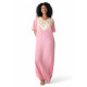Djellaba pour femme spirales rose portée sur un mannequin 