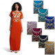 Djellaba femme authentique motif or panel de couleur