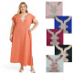 Djellaba pour femme couleur unie – du M au 2XL avec broderie lin - 3