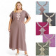 djellaba motif brodé losange en coton panel de couleur