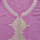 djellaba motif brodé losange en coton rose a plat 