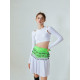 Ceinture de danse orientale vert pomme à sequins argent - 2