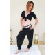 Top de danse orientale à manches courtes noir en tenue