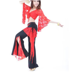 Tenue de cours de danse orientale rouge - 2