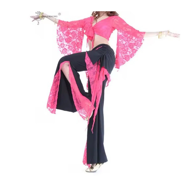 Tenue de cours de danse orientale fuschia - 1