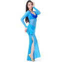 Tenue de cours de danse orientale turquoise et bleu roy