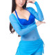 Tenue de cours de danse orientale turquoise et bleu roy - 2